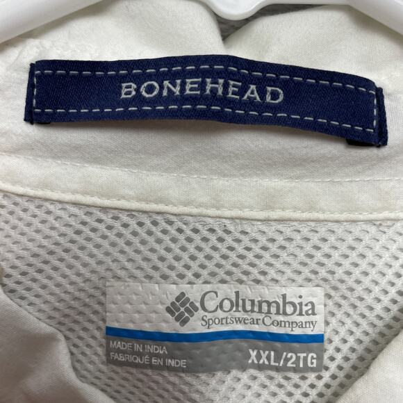 Columbia PFG Bonehead Shirt Mens XXL White Short Sleeve Vented Fishing Outdoor - Picture 3 of 8